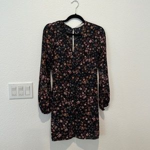 Abercrombie & Fitch floral long sleeve mini dress